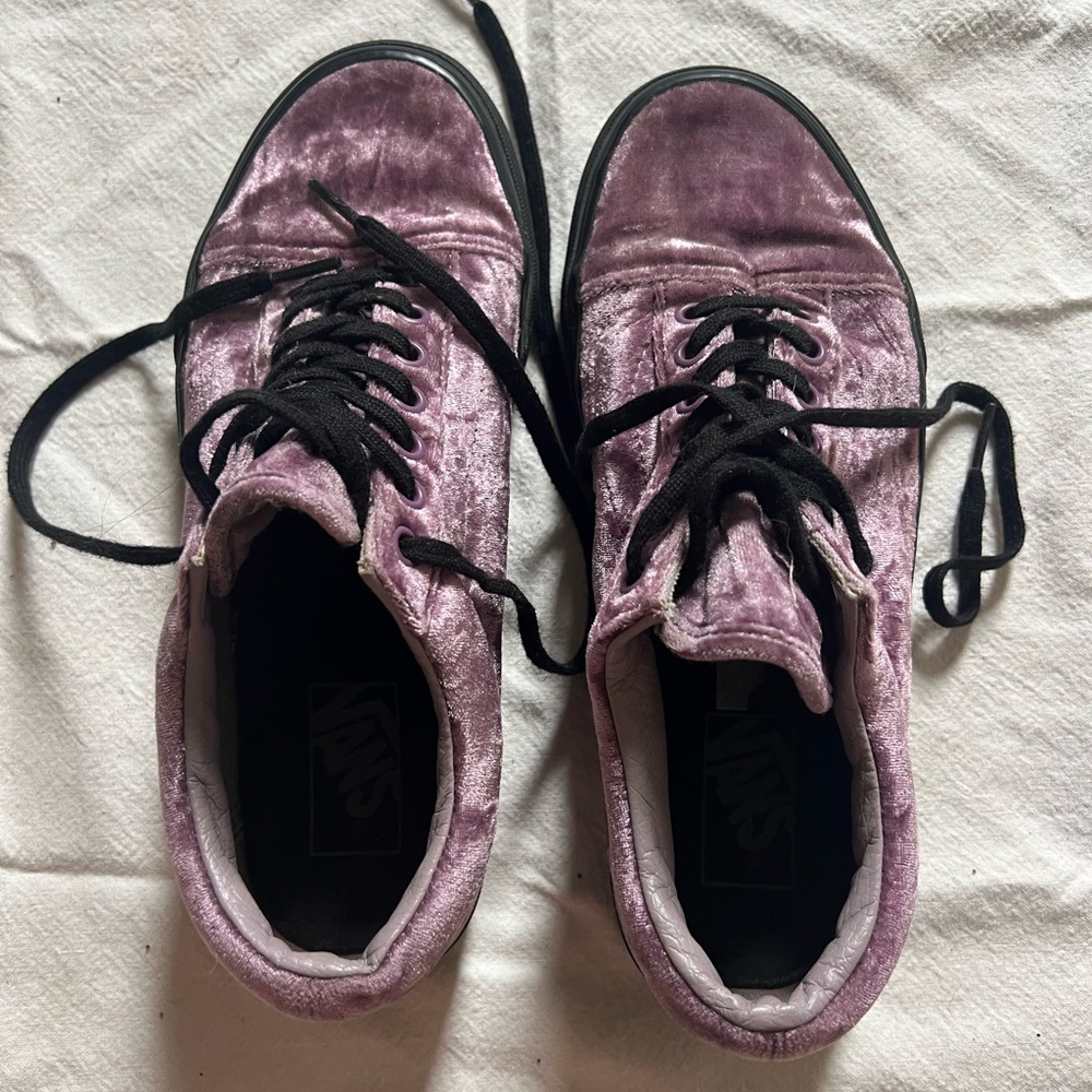 Vans Women's Purple Velvet Sneakers